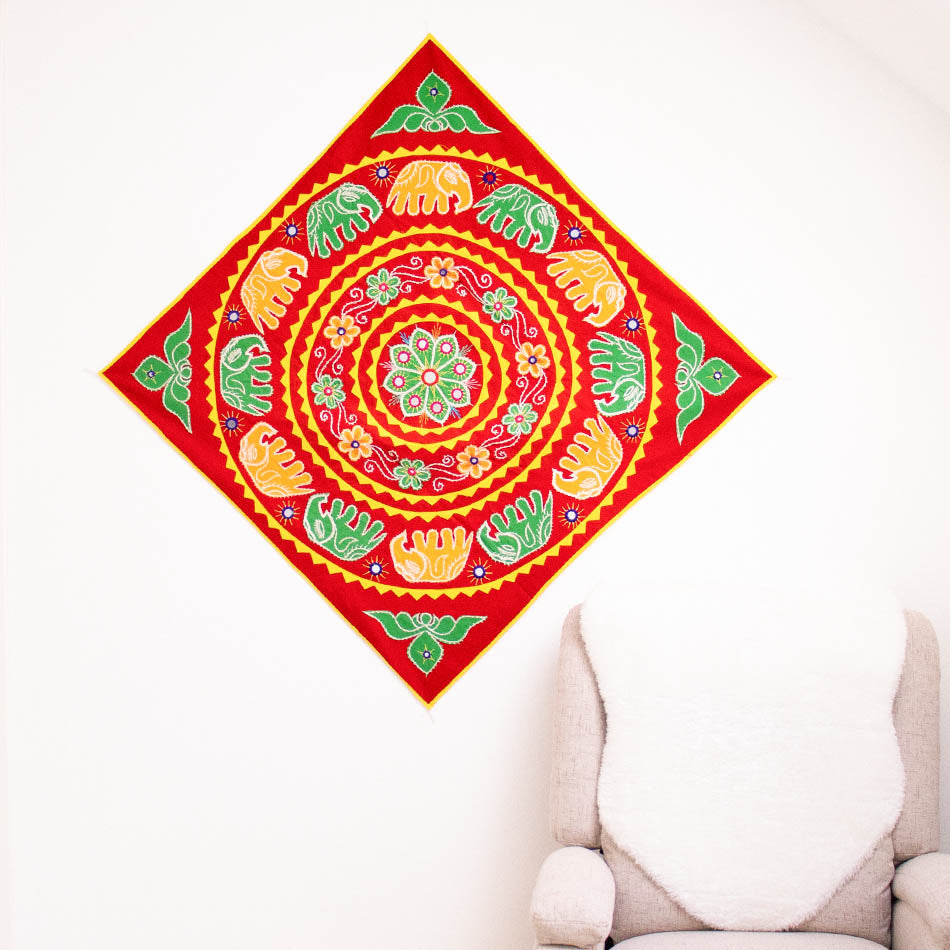 Pipli Applique Art with a Trail of Royal Elephants