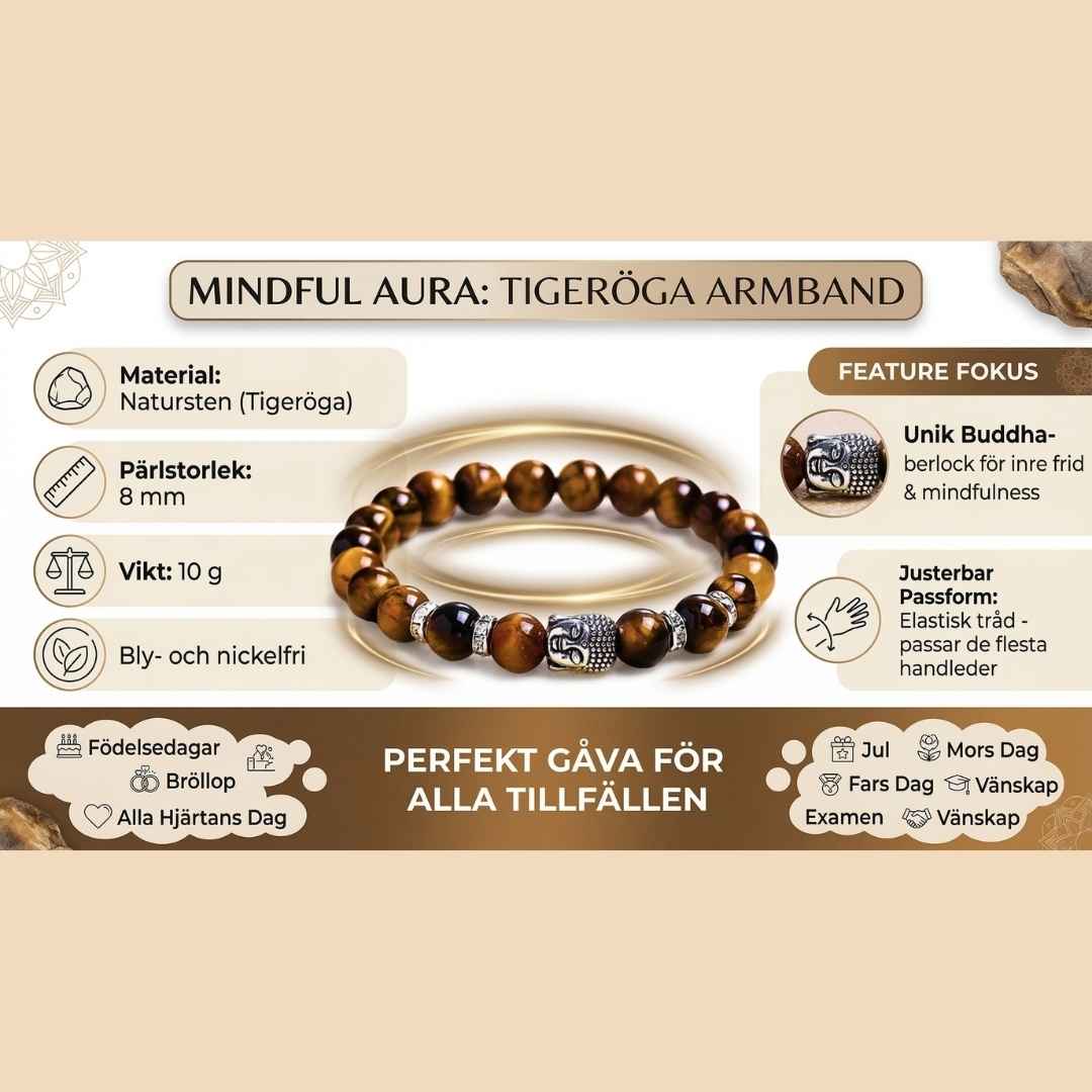 Mindful Aura Tiger Eye Armband