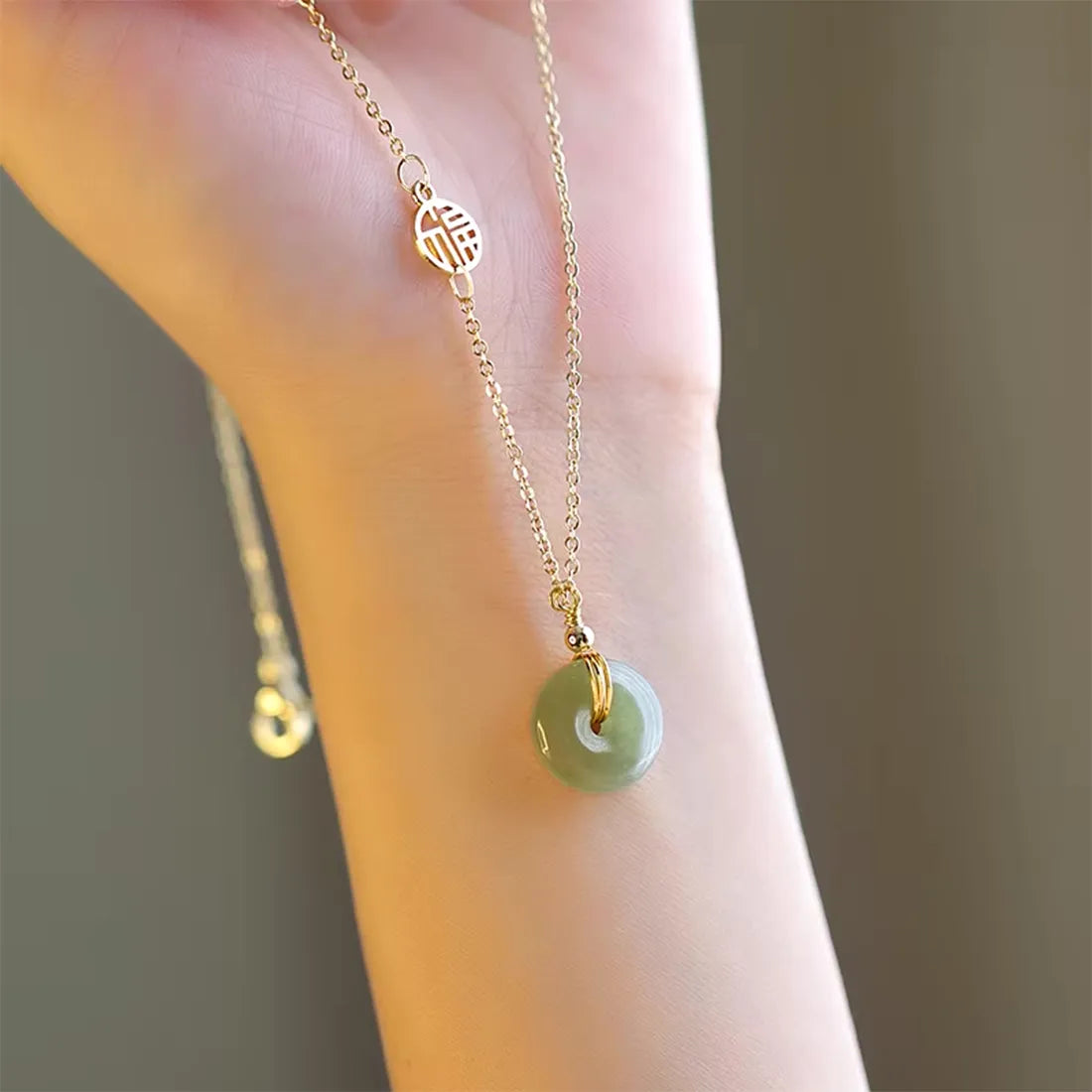 Prosper Jade Agat Hängsmycke Halsband