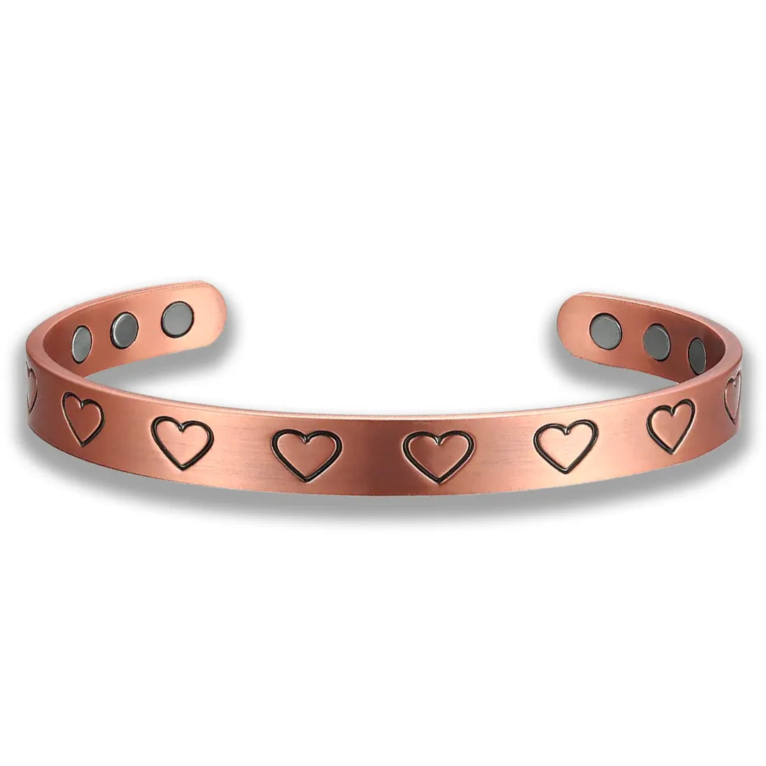 Radiant Hearts Koppararmband med magneter