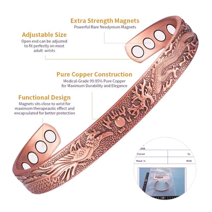 Pure balance copper bracelet with magnets