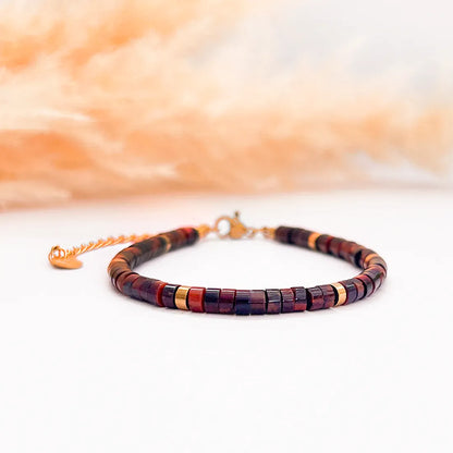 Burning Spirit Röd Tigeröga Armband