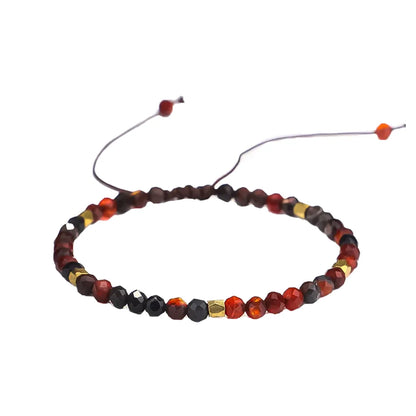 Spiritual Crystal Bracelet with Brass Beads