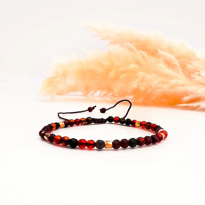 Spiritual Crystal Bracelet with Brass Beads