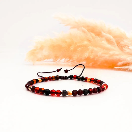 Spiritual Crystal Bracelet with Brass Beads