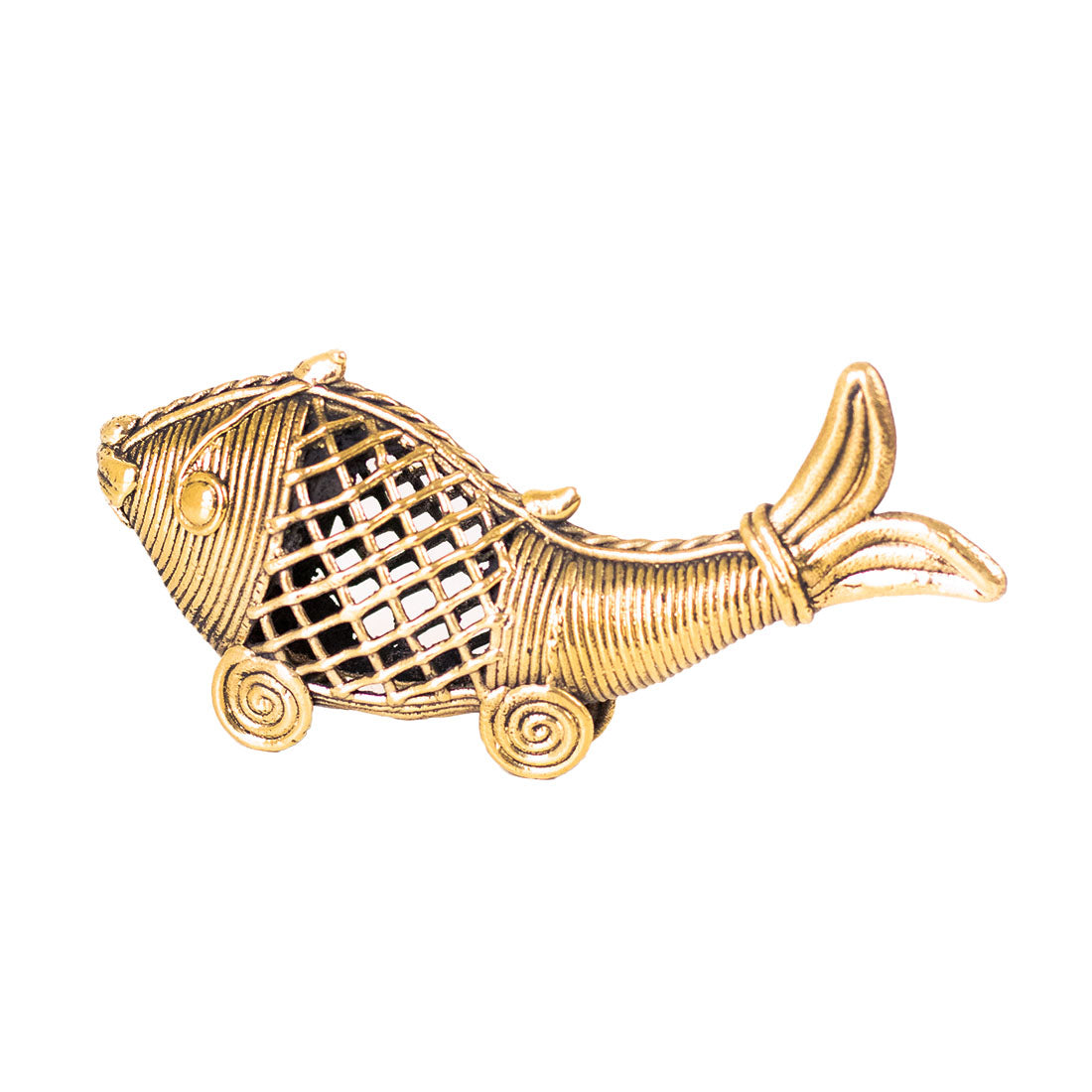 Golden Fish Figure in Brass