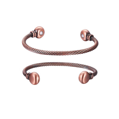 Magnetic Twist Koppararmband med magneter