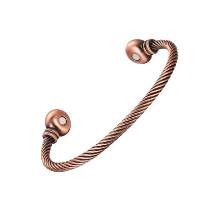 Magnetic Twist Koppararmband med magneter