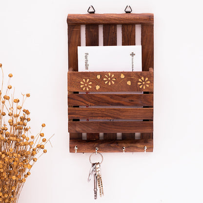 Wall Mounted Letter and Key Holder