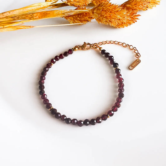 Opaline Granat Facetterat Armband