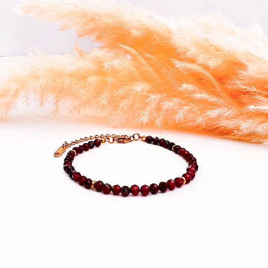 Opaline Granat Facetterat Armband