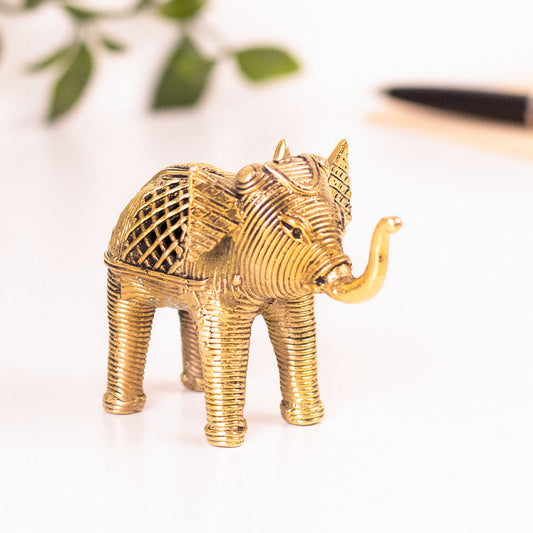 Brass Figurine of a Baby Elephant