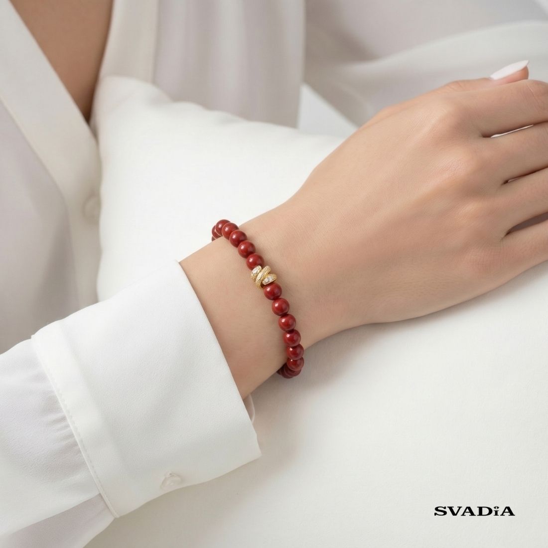 Snake Charm red Armband