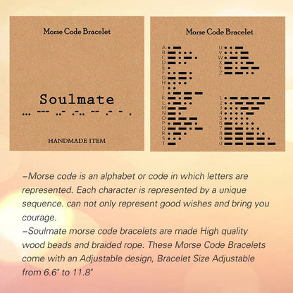 Soulmate Morse Code Bracelet Details