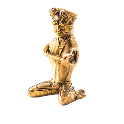 Turban Tunes Brass Statue in Dhokra Art
