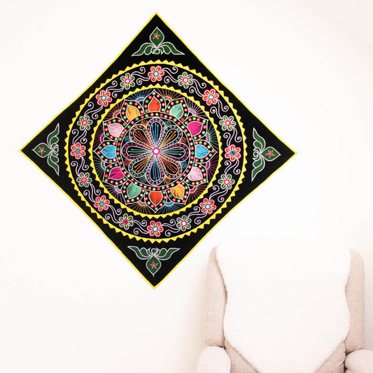 Vivid Blossom Pipli Wall Art