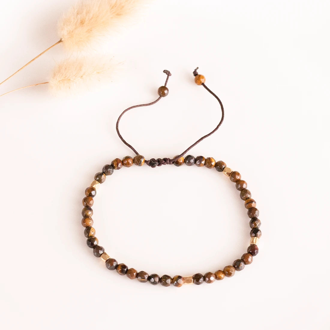 Spiritual Crystal Bracelet with Brass Beads