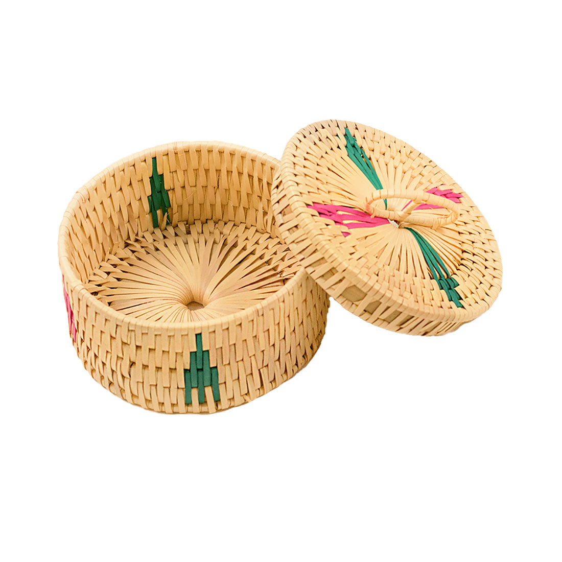 Summer Secret Jewelry Box Handmade with Palm Leaf